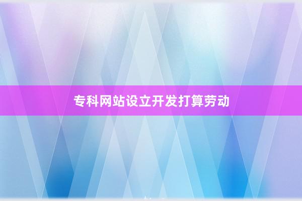 专科网站设立开发打算劳动